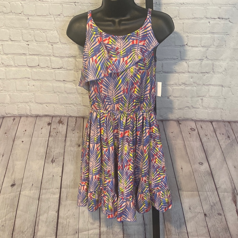 NWT BCBG GIRLS PALM LEAF SUNDRESS ROSE PETAL